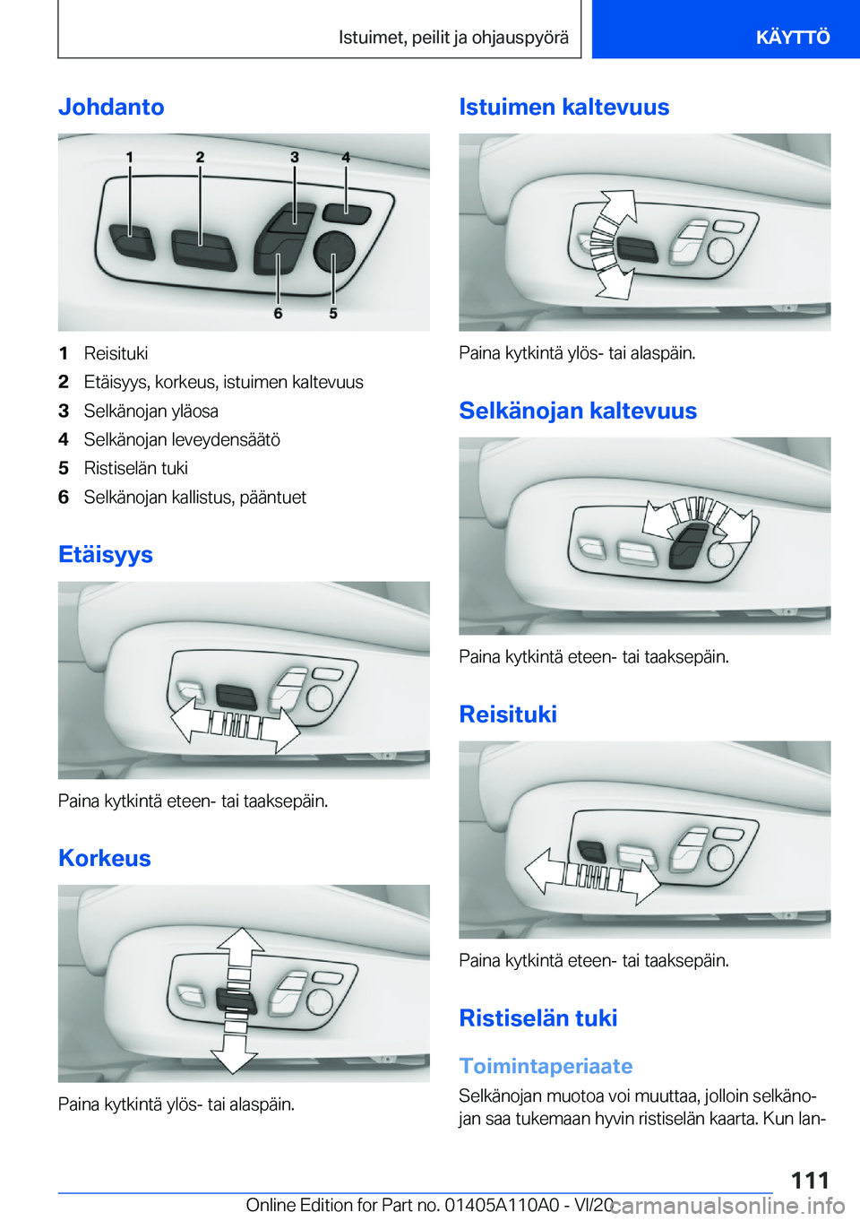BMW 7 SERIES 2021  Omistajan Käsikirja (in Finnish) �J�o�h�d�a�n�t�o�1�R�e�i�s�i�t�u�k�i�2�E�t�