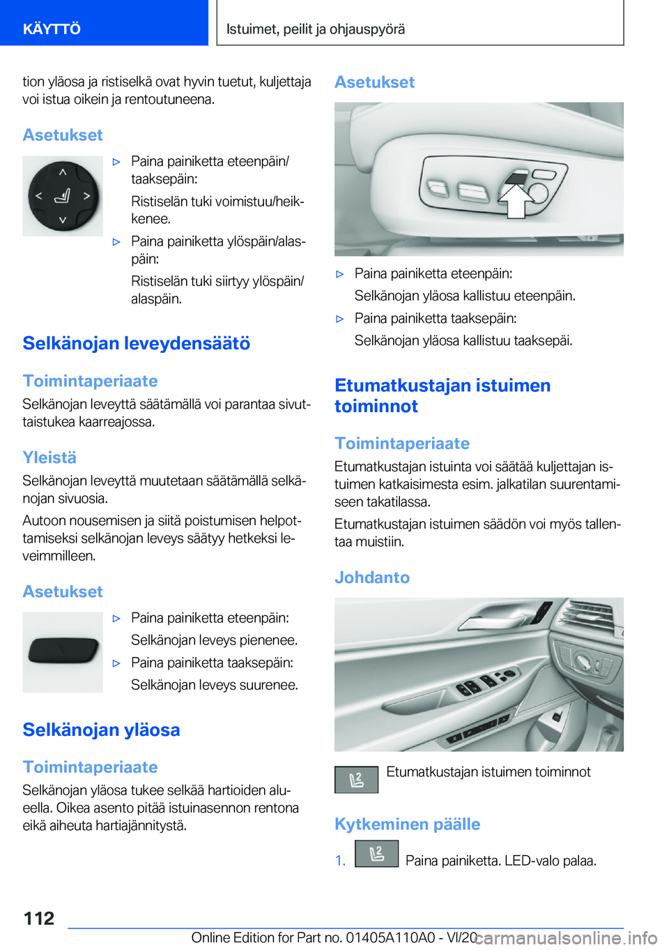 BMW 7 SERIES 2021  Omistajan Käsikirja (in Finnish) �t�i�o�n��y�l�