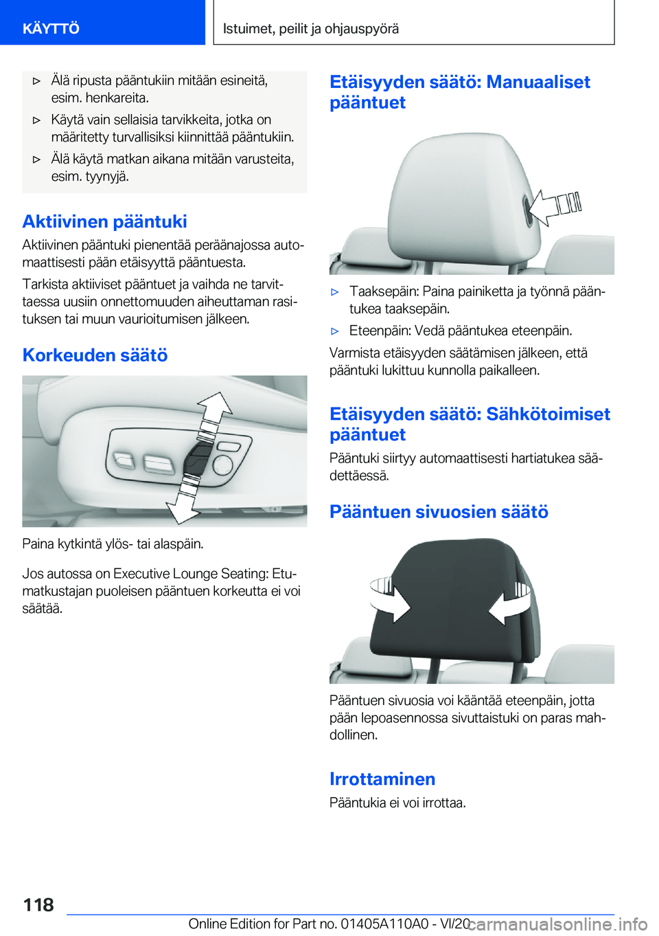 BMW 7 SERIES 2021  Omistajan Käsikirja (in Finnish) 'x�