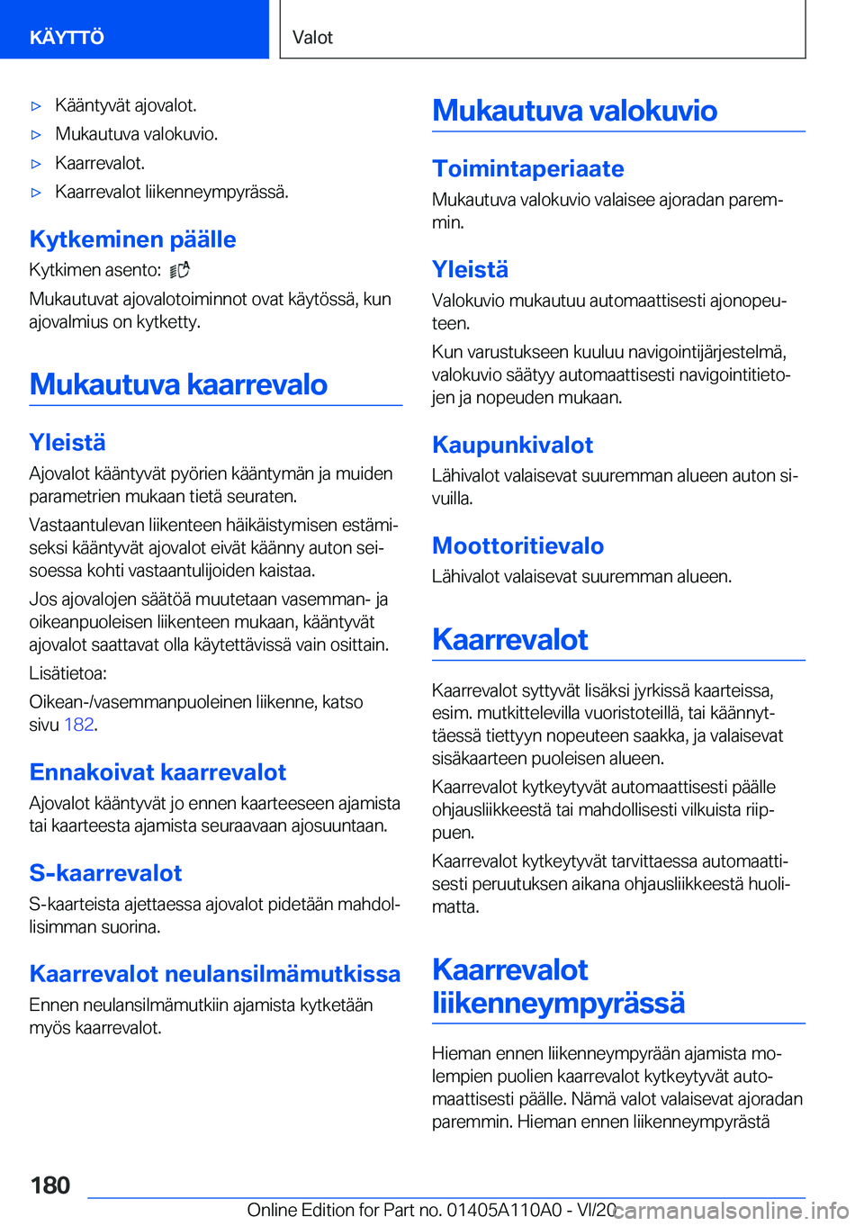 BMW 7 SERIES 2021  Omistajan Käsikirja (in Finnish) 'x�K�