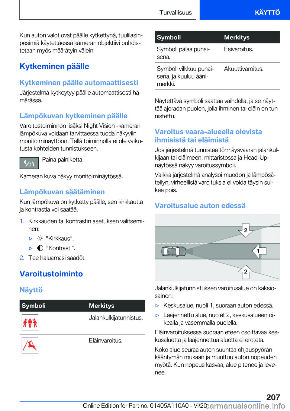 BMW 7 SERIES 2021  Omistajan Käsikirja (in Finnish) �K�u�n��a�u�t�o�n��v�a�l�o�t��o�v�a�t��p�