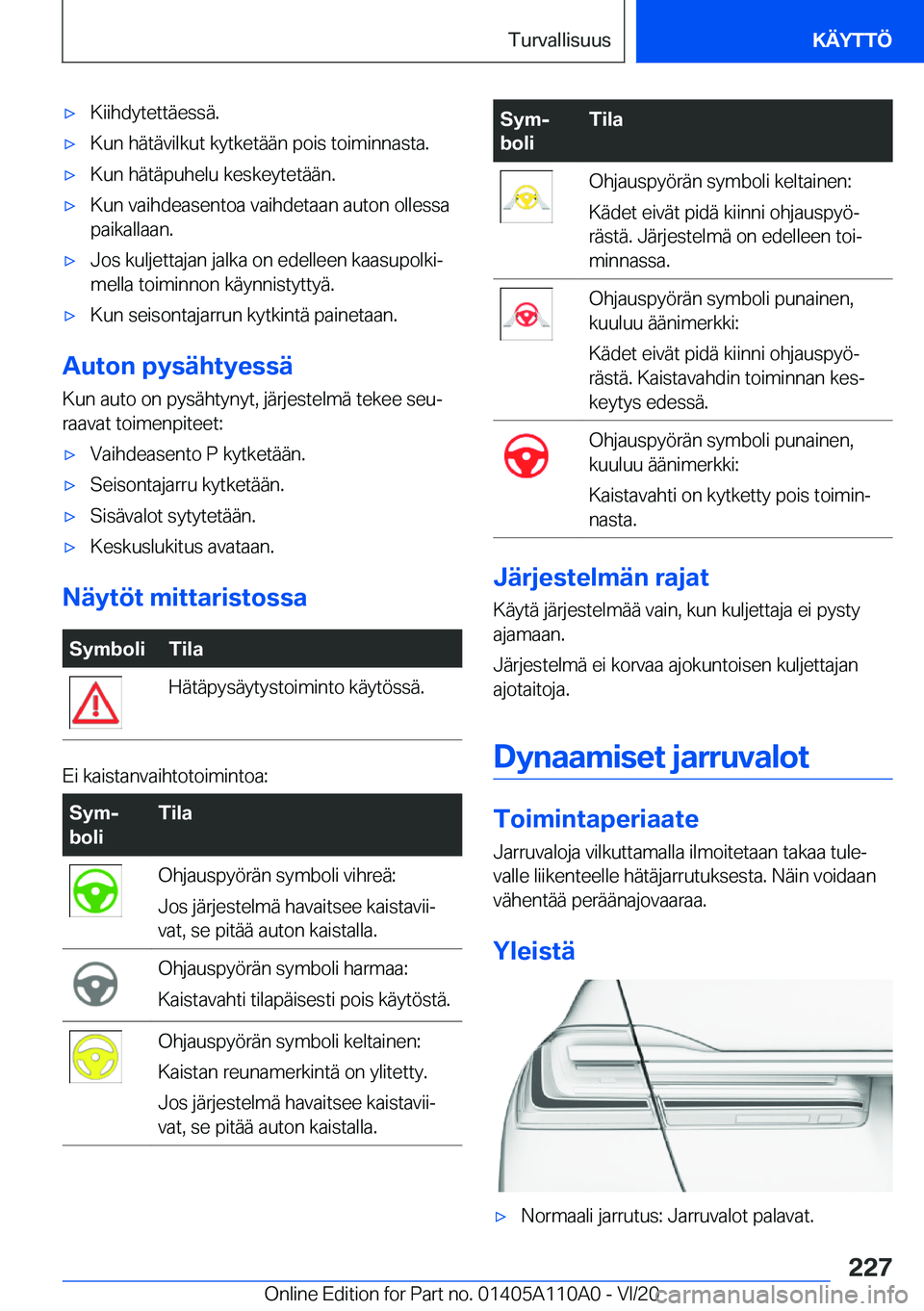 BMW 7 SERIES 2021  Omistajan Käsikirja (in Finnish) 'x�K�i�i�h�d�y�t�e�t�t�