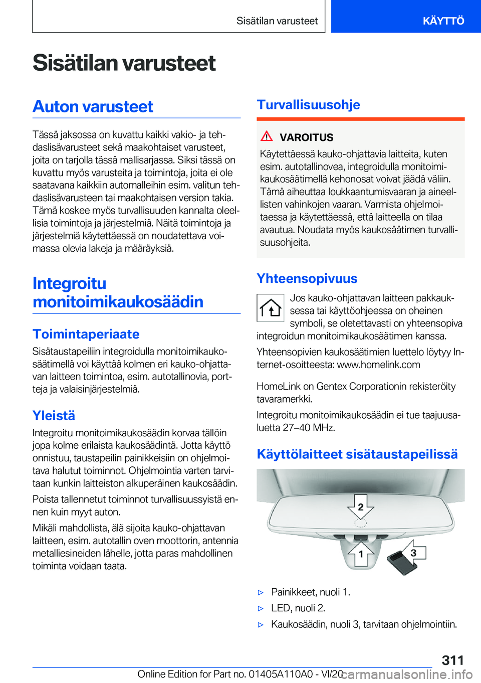 BMW 7 SERIES 2021  Omistajan Käsikirja (in Finnish) �S�i�s�