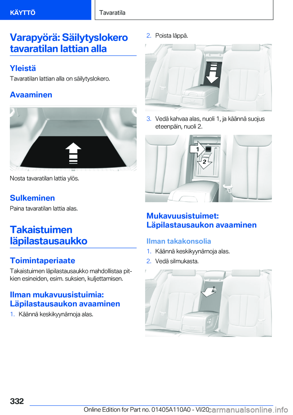 BMW 7 SERIES 2021  Omistajan Käsikirja (in Finnish) �V�a�r�a�p�y�