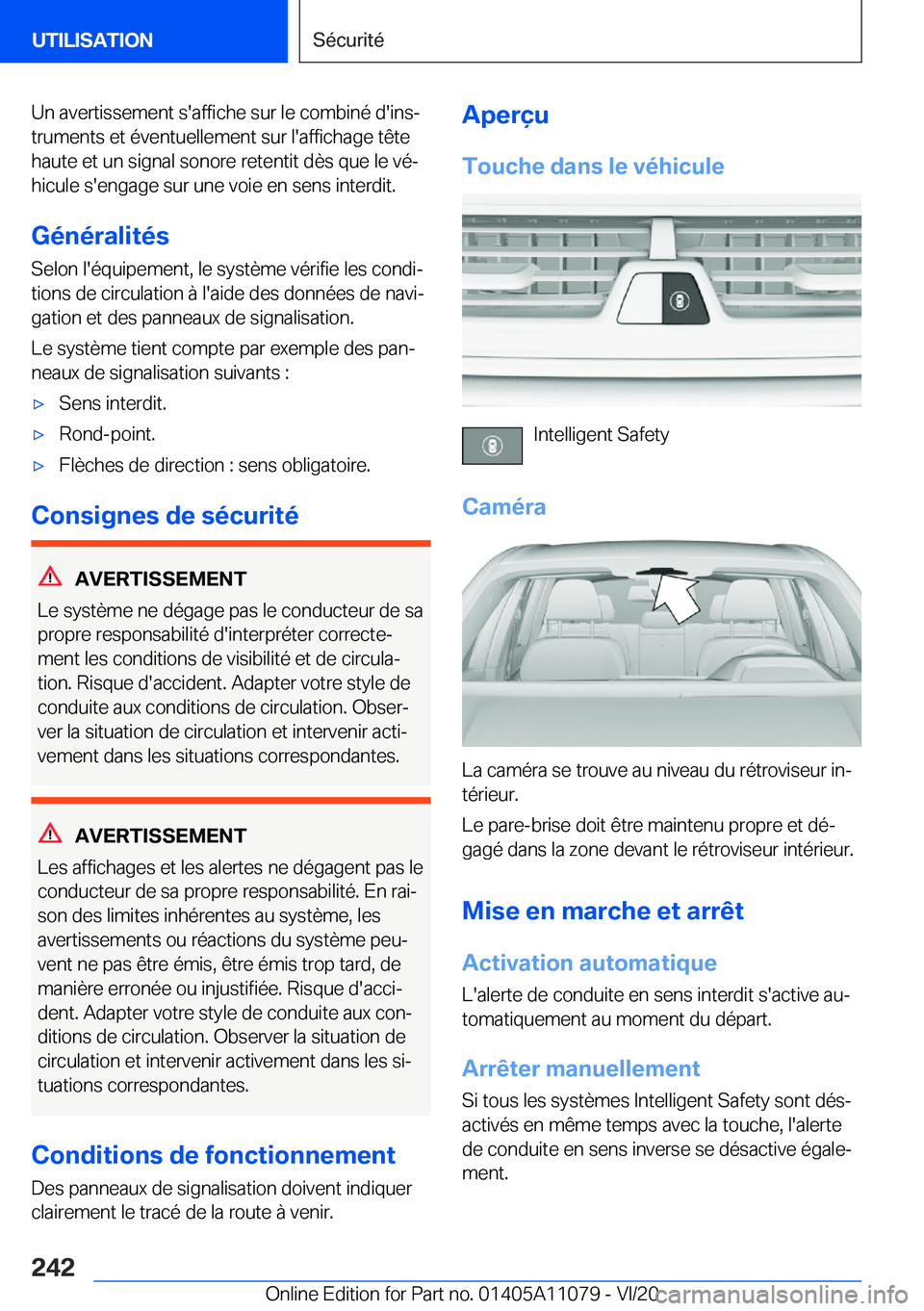 BMW 7 SERIES 2021  Notices Demploi (in French) �U�n��a�v�e�r�t�i�s�s�e�m�e�n�t��s�'�a�f�f�i�c�h�e��s�u�r��l�e��c�o�m�b�i�n�é��d�'�i�n�sj
�t�r�u�m�e�n�t�s��e�t��é�v�e�n�t�u�e�l�l�e�m�e�n�t��s�u�r��l�'�a�f�f�i�c�h�a�g�e��t�