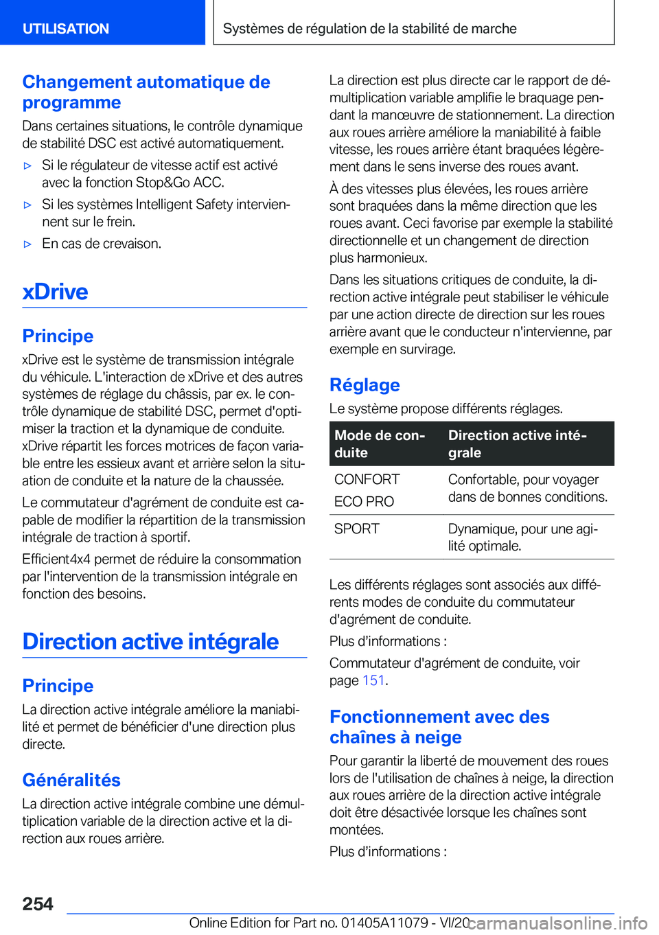 BMW 7 SERIES 2021  Notices Demploi (in French) �C�h�a�n�g�e�m�e�n�t��a�u�t�o�m�a�t�i�q�u�e��d�e
�p�r�o�g�r�a�m�m�e
�D�a�n�s��c�e�r�t�a�i�n�e�s��s�i�t�u�a�t�i�o�n�s�,��l�e��c�o�n�t�r�