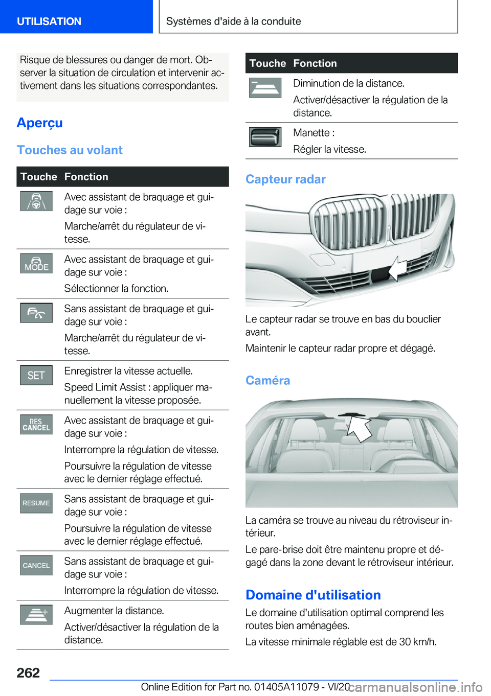 BMW 7 SERIES 2021  Notices Demploi (in French) �R�i�s�q�u�e��d�e��b�l�e�s�s�u�r�e�s��o�u��d�a�n�g�e�r��d�e��m�o�r�t�.��O�bj�s�e�r�v�e�r��l�a��s�i�t�u�a�t�i�o�n��d�e��c�i�r�c�u�l�a�t�i�o�n��e�t��i�n�t�e�r�v�e�n�i�r��a�cj �t�i�v�e�m�