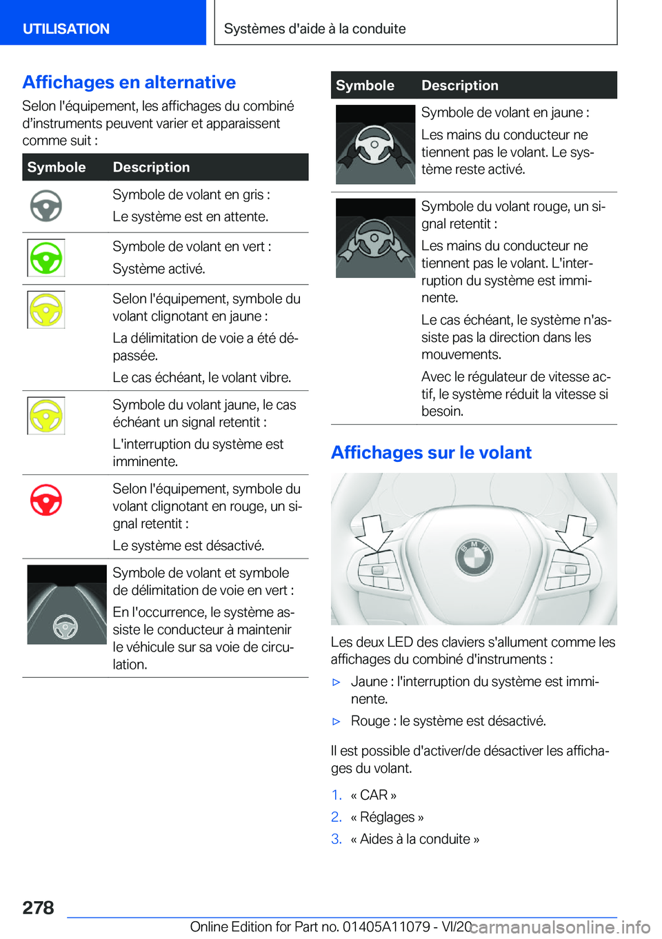 BMW 7 SERIES 2021  Notices Demploi (in French) �A�f�f�i�c�h�a�g�e�s��e�n��a�l�t�e�r�n�a�t�i�v�e
�S�e�l�o�n��l�'�é�q�u�i�p�e�m�e�n�t�,��l�e�s��a�f�f�i�c�h�a�g�e�s��d�u��c�o�m�b�i�n�é
�ds�i�n�s�t�r�u�m�e�n�t�s��p�e�u�v�e�n�t��v�a�r�i