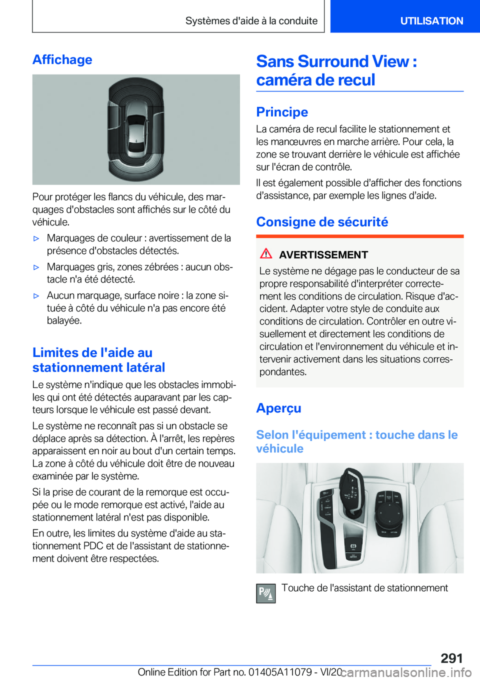 BMW 7 SERIES 2021  Notices Demploi (in French) �A�f�f�i�c�h�a�g�e
�P�o�u�r��p�r�o�t�é�g�e�r��l�e�s��f�l�a�n�c�s��d�u��v�é�h�i�c�u�l�e�,��d�e�s��m�a�rj
�q�u�a�g�e�s��d�'�o�b�s�t�a�c�l�e�s��s�o�n�t��a�f�f�i�c�h�é�s��s�u�r��l�e��