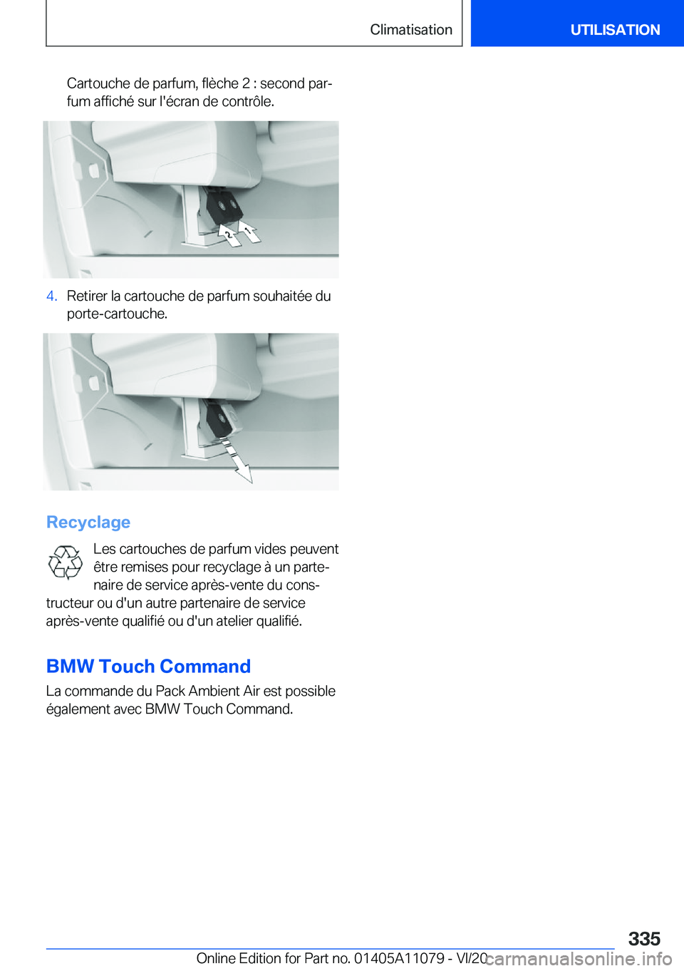 BMW 7 SERIES 2021  Notices Demploi (in French) �C�a�r�t�o�u�c�h�e��d�e��p�a�r�f�u�m�,��f�l�è�c�h�e��2��:��s�e�c�o�n�d��p�a�rj
�f�u�m��a�f�f�i�c�h�é��s�u�r��l�'�é�c�r�a�n��d�e��c�o�n�t�r�