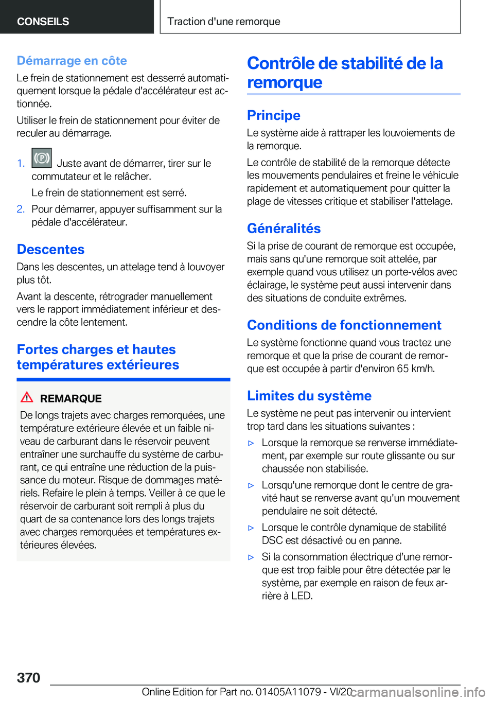 BMW 7 SERIES 2021  Notices Demploi (in French) �D�é�m�a�r�r�a�g�e��e�n��c�