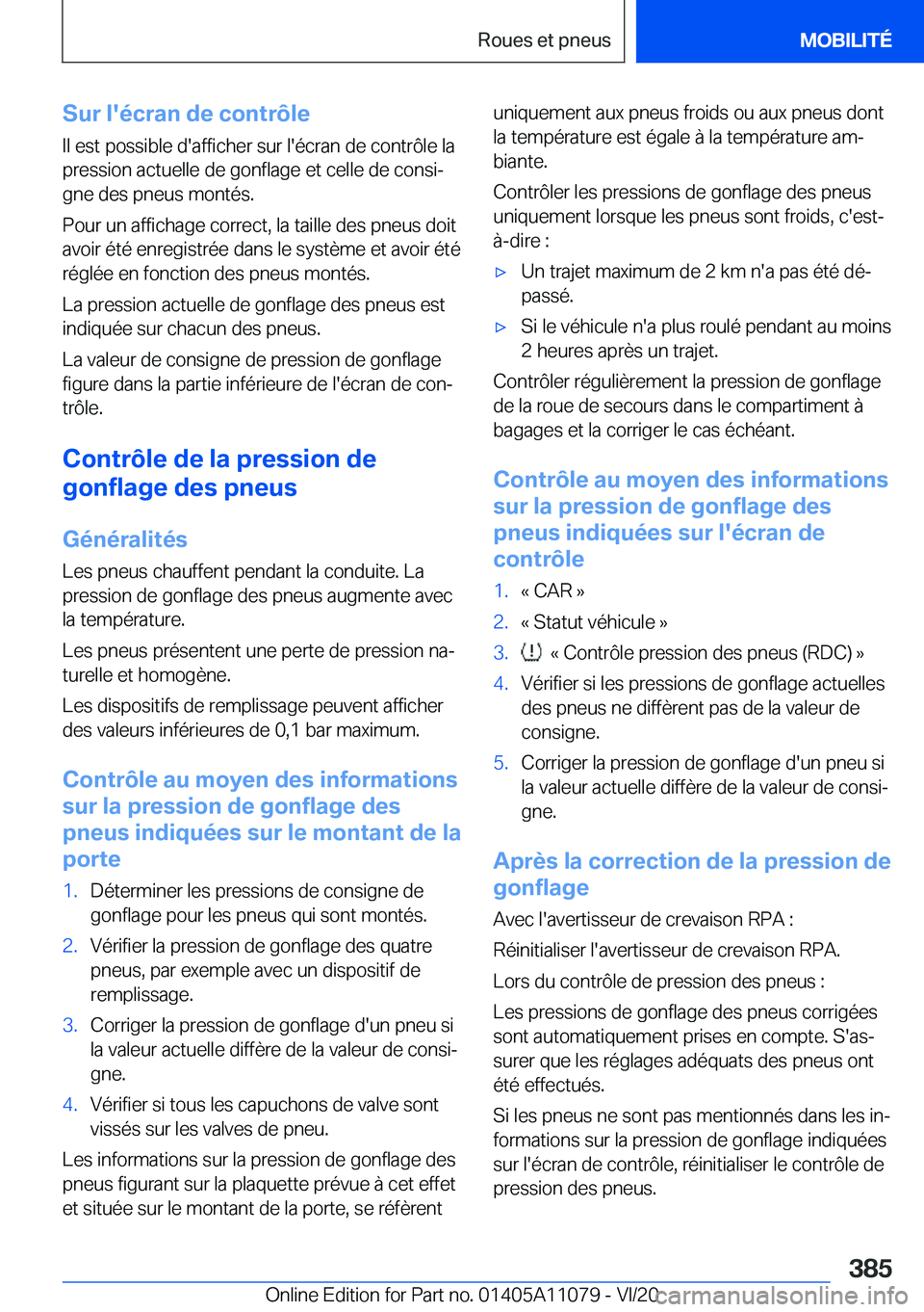 BMW 7 SERIES 2021  Notices Demploi (in French) �S�u�r��l�'�é�c�r�a�n��d�e��c�o�n�t�r�