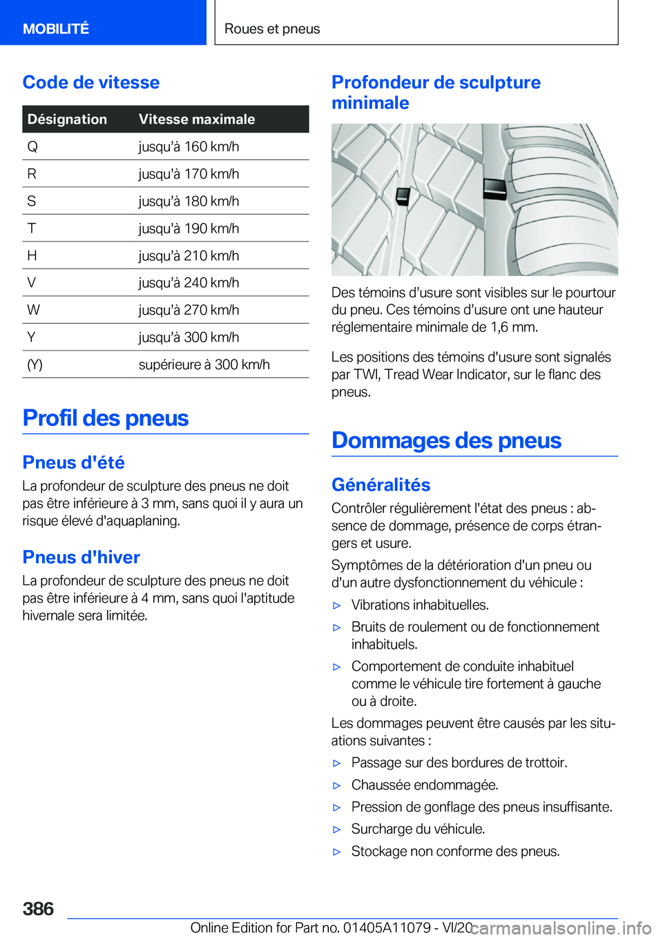 BMW 7 SERIES 2021  Notices Demploi (in French) �C�o�d�e��d�e��v�i�t�e�s�s�e�D�é�s�i�g�n�a�t�i�o�n�V�i�t�e�s�s�e��m�a�x�i�m�a�l�e�Q�j�u�s�q�us�