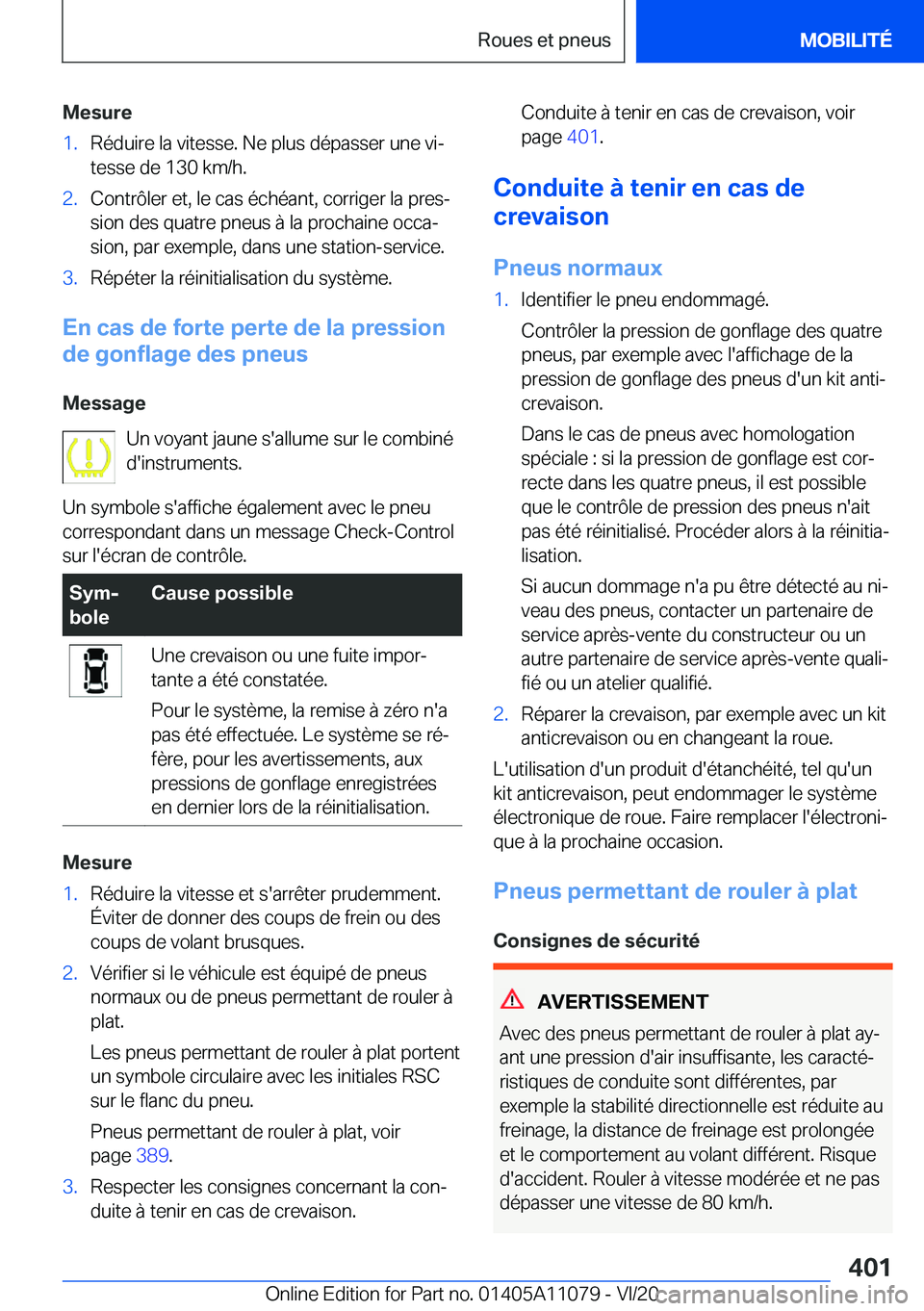 BMW 7 SERIES 2021  Notices Demploi (in French) �M�e�s�u�r�e�1�.�R�é�d�u�i�r�e��l�a��v�i�t�e�s�s�e�.��N�e��p�l�u�s��d�é�p�a�s�s�e�r��u�n�e��v�ij
�t�e�s�s�e��d�e��1�3�0��k�m�/�h�.�2�.�C�o�n�t�r�