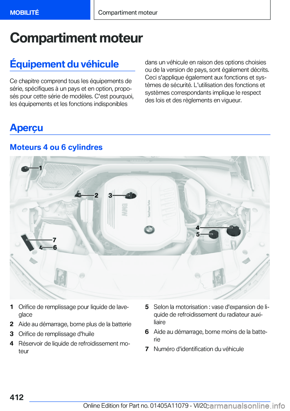 BMW 7 SERIES 2021  Notices Demploi (in French) �C�o�m�p�a�r�t�i�m�e�n�t��m�o�t�e�u�r�É�q�u�i�p�e�m�e�n�t��d�u��v�é�h�i�c�u�l�e
�C�e��c�h�a�p�i�t�r�e��c�o�m�p�r�e�n�d��t�o�u�s��l�e�s��é�q�u�i�p�e�m�e�n�t�s��d�e�s�é�r�i�e�,��s�p�é�c�i