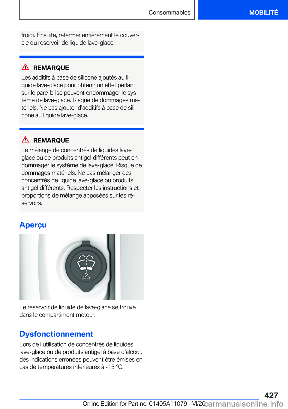 BMW 7 SERIES 2021  Notices Demploi (in French) �f�r�o�i�d�i�.��E�n�s�u�i�t�e�,��r�e�f�e�r�m�e�r��e�n�t�i�è�r�e�m�e�n�t��l�e��c�o�u�v�e�rj
�c�l�e��d�u��r�é�s�e�r�v�o�i�r��d�e��l�i�q�u�i�d�e��l�a�v�e�-�g�l�a�c�e�.
�R�E�M�A�R�Q�U�E
�L�e�