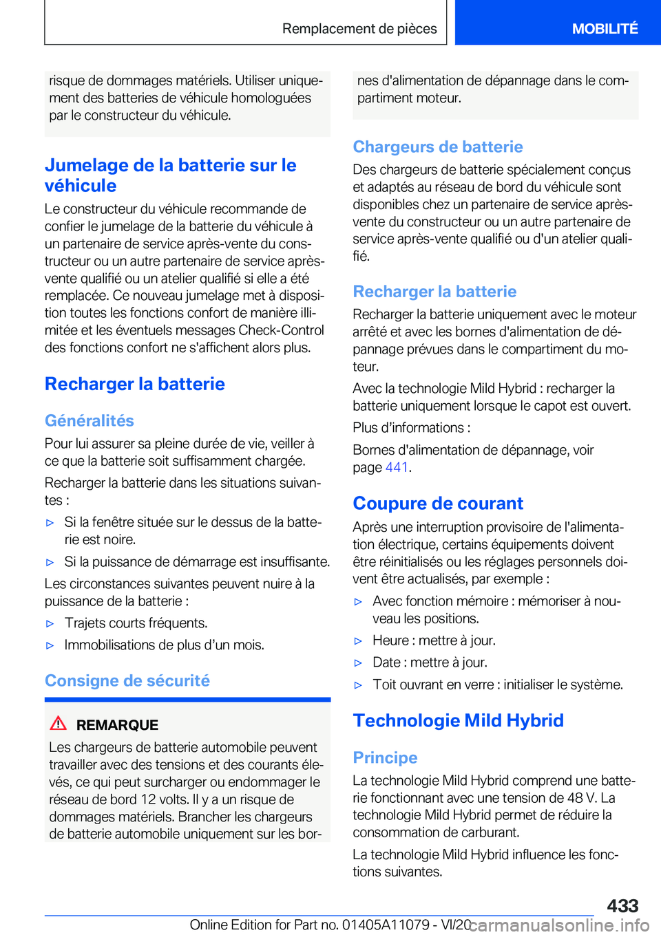 BMW 7 SERIES 2021  Notices Demploi (in French) �r�i�s�q�u�e��d�e��d�o�m�m�a�g�e�s��m�a�t�é�r�i�e�l�s�.��U�t�i�l�i�s�e�r��u�n�i�q�u�ej
�m�e�n�t��d�e�s��b�a�t�t�e�r�i�e�s��d�e��v�é�h�i�c�u�l�e��h�o�m�o�l�o�g�u�é�e�s �p�a�r��l�e��c�o�