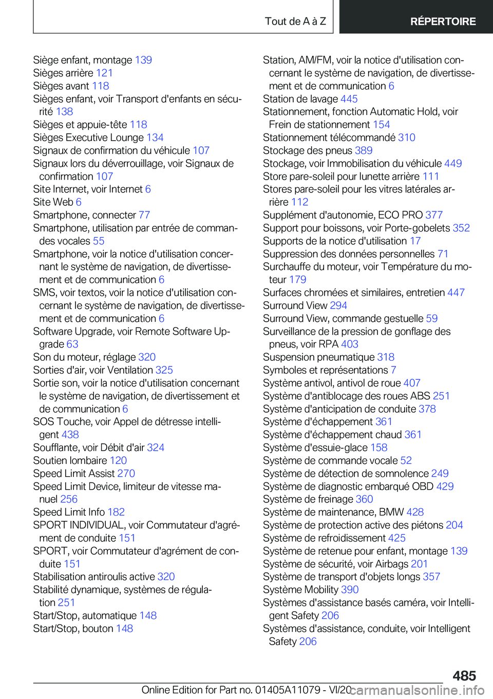 BMW 7 SERIES 2021  Notices Demploi (in French) �S�i�è�g�e��e�n�f�a�n�t�,��m�o�n�t�a�g�e��1�3�9�
�S�i�è�g�e�s��a�r�r�i�è�r�e� �1�2�1�
�S�i�è�g�e�s��a�v�a�n�t� �1�1�8�
�S�i�è�g�e�s��e�n�f�a�n�t�,��v�o�i�r��T�r�a�n�s�p�o�r�t��d�