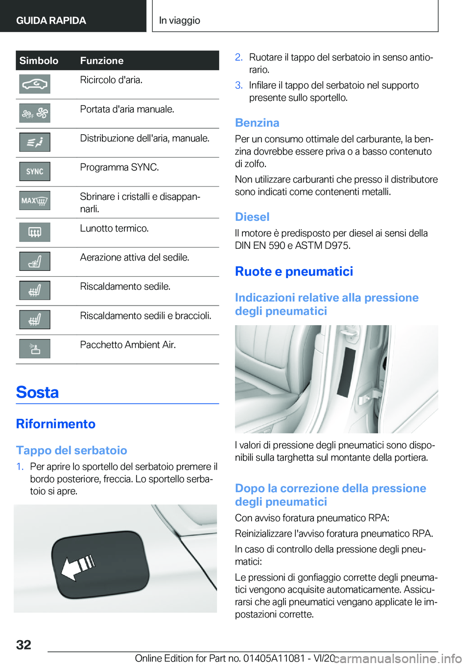 BMW 7 SERIES 2021  Libretti Di Uso E manutenzione (in Italian) �S�i�m�b�o�l�o�F�u�n�z�i�o�n�e�R�i�c�i�r�c�o�l�o��d�'�a�r�i�a�.�P�o�r�t�a�t�a��d�'�a�r�i�a��m�a�n�u�a�l�e�.�D�i�s�t�r�i�b�u�z�i�o�n�e��d�e�l�l�'�a�r�i�a�,��m�a�n�u�a�l�e�.�P�r�o�g�r�a