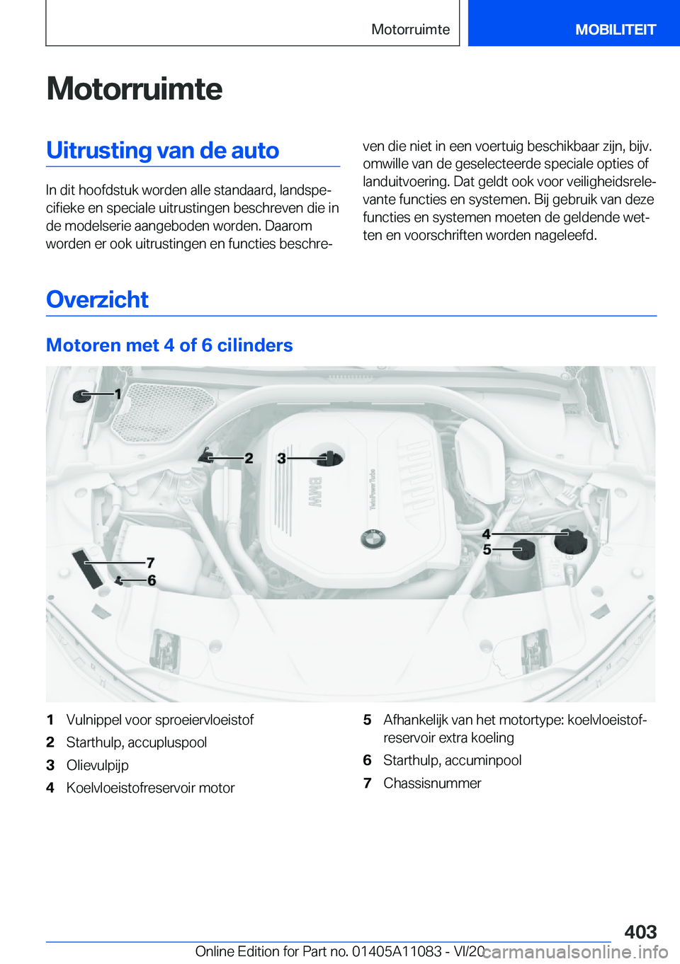 BMW 7 SERIES 2021  Instructieboekjes (in Dutch) �M�o�t�o�r�r�u�i�m�t�e�U�i�t�r�u�s�t�i�n�g��v�a�n��d�e��a�u�t�o
�I�n��d�i�t��h�o�o�f�d�s�t�u�k��w�o�r�d�e�n��a�l�l�e��s�t�a�n�d�a�a�r�d�,��l�a�n�d�s�p�ej�c�i�f�i�e�k�e��e�n��s�p�e�c�i�a�l�