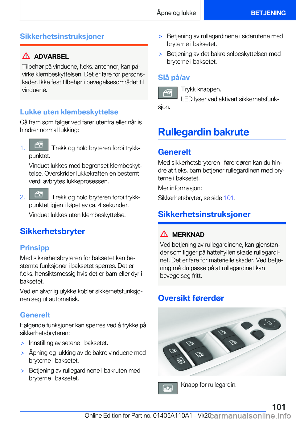 BMW 7 SERIES 2021  InstruksjonsbØker (in Norwegian) �S�i�k�k�e�r�h�e�t�s�i�n�s�t�r�u�k�s�j�o�n�e�r
�A�D�V�A�R�S�E�L
�T�i�l�b�e�h�