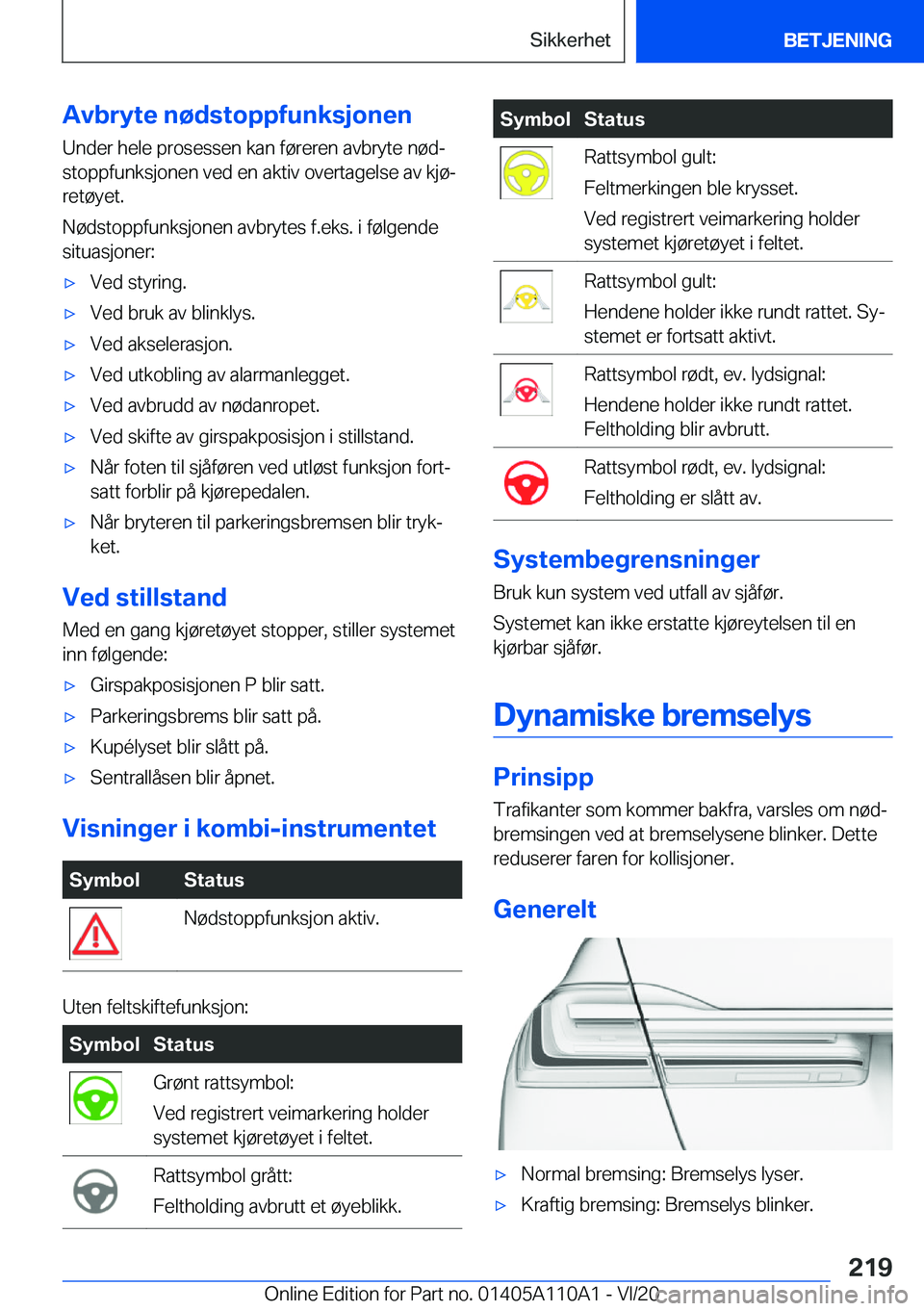 BMW 7 SERIES 2021  InstruksjonsbØker (in Norwegian) �A�v�b�r�y�t�e��n�
