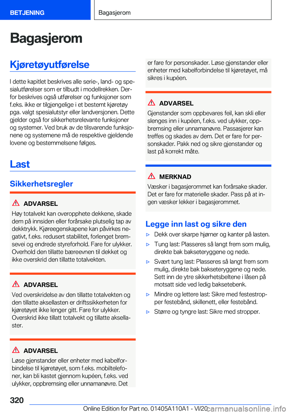 BMW 7 SERIES 2021  InstruksjonsbØker (in Norwegian) �B�a�g�a�s�j�e�r�o�m�K�j�