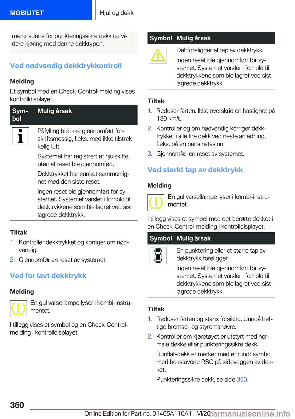 BMW 7 SERIES 2021  InstruksjonsbØker (in Norwegian) �m�e�r�k�n�a�d�e�n�e��f�o�r��p�u�n�k�t�e�r�i�n�g�s�s�i�k�r�e��d�e�k�k��o�g��v�ij�d�e�r�e��k�j�