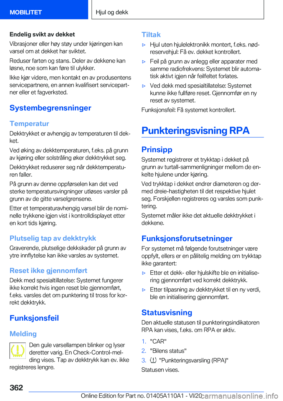 BMW 7 SERIES 2021  InstruksjonsbØker (in Norwegian) �E�n�d�e�l�i�g��s�v�i�k�t��a�v��d�e�k�k�e�t
�V�i�b�r�a�s�j�o�n�e�r��e�l�l�e�r��h�