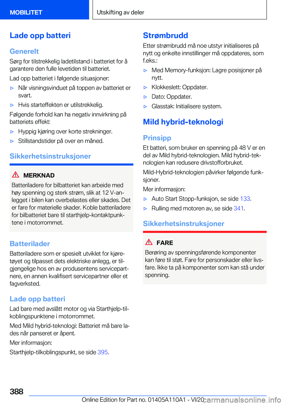 BMW 7 SERIES 2021  InstruksjonsbØker (in Norwegian) �L�a�d�e��o�p�p��b�a�t�t�e�r�i
�G�e�n�e�r�e�l�t
�S�