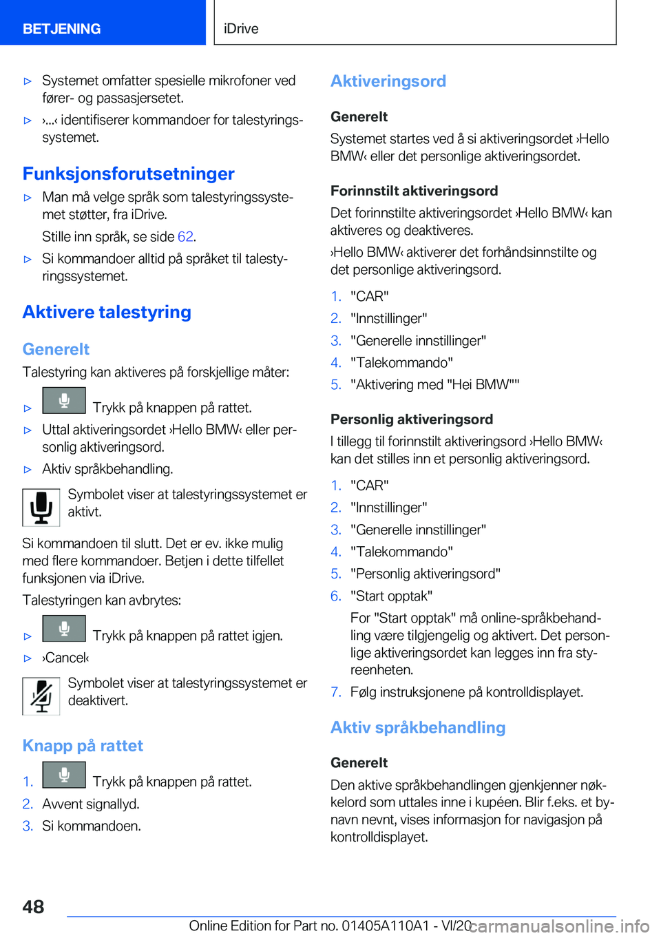 BMW 7 SERIES 2021  InstruksjonsbØker (in Norwegian) 'x�S�y�s�t�e�m�e�t��o�m�f�a�t�t�e�r��s�p�e�s�i�e�l�l�e��m�i�k�r�o�f�o�n�e�r��v�e�d�f�