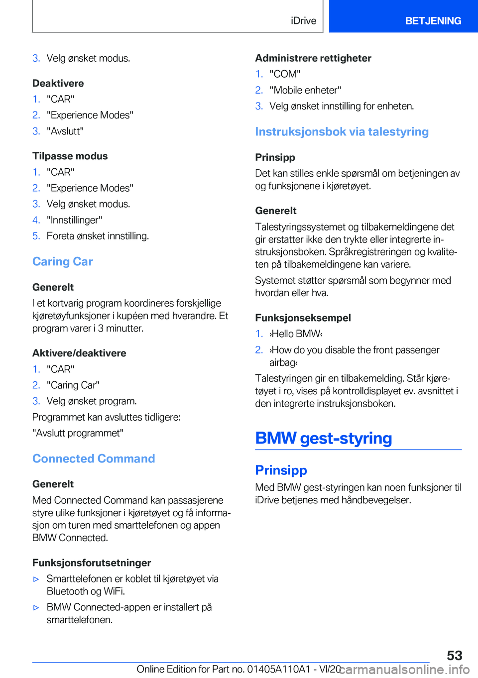BMW 7 SERIES 2021  InstruksjonsbØker (in Norwegian) �3�.�V�e�l�g��