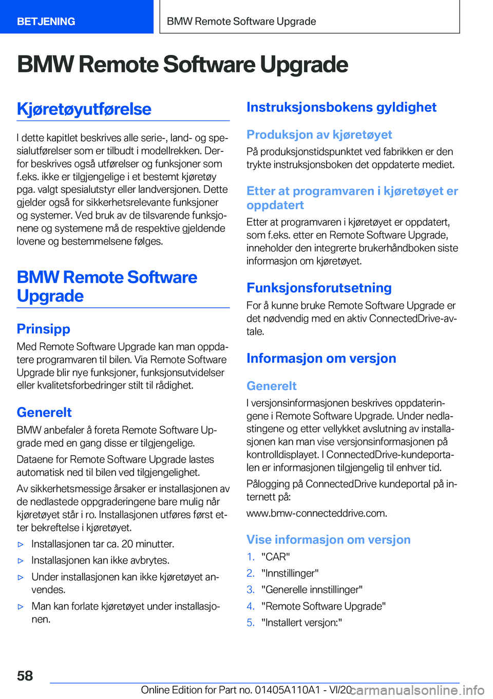 BMW 7 SERIES 2021  InstruksjonsbØker (in Norwegian) �B�M�W��R�e�m�o�t�e��S�o�f�t�w�a�r�e��U�p�g�r�a�d�e�K�j�