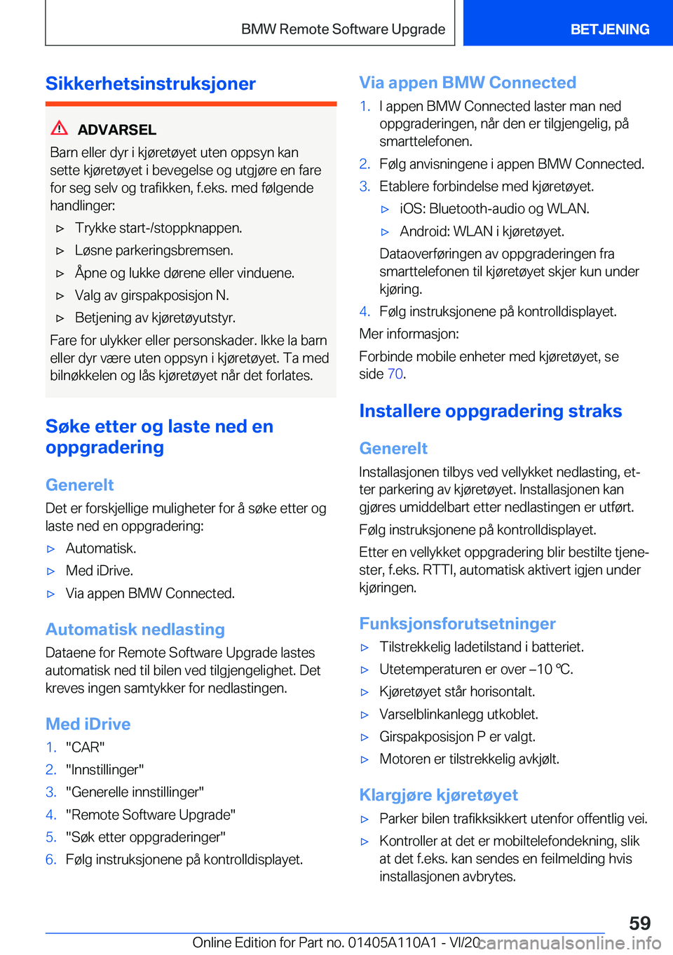 BMW 7 SERIES 2021  InstruksjonsbØker (in Norwegian) �S�i�k�k�e�r�h�e�t�s�i�n�s�t�r�u�k�s�j�o�n�e�r
�A�D�V�A�R�S�E�L
�B�a�r�n��e�l�l�e�r��d�y�r��i��k�j�