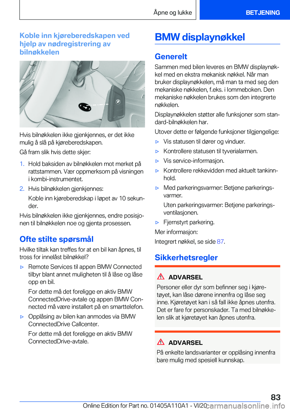 BMW 7 SERIES 2021  InstruksjonsbØker (in Norwegian) �K�o�b�l�e��i�n�n��k�j�