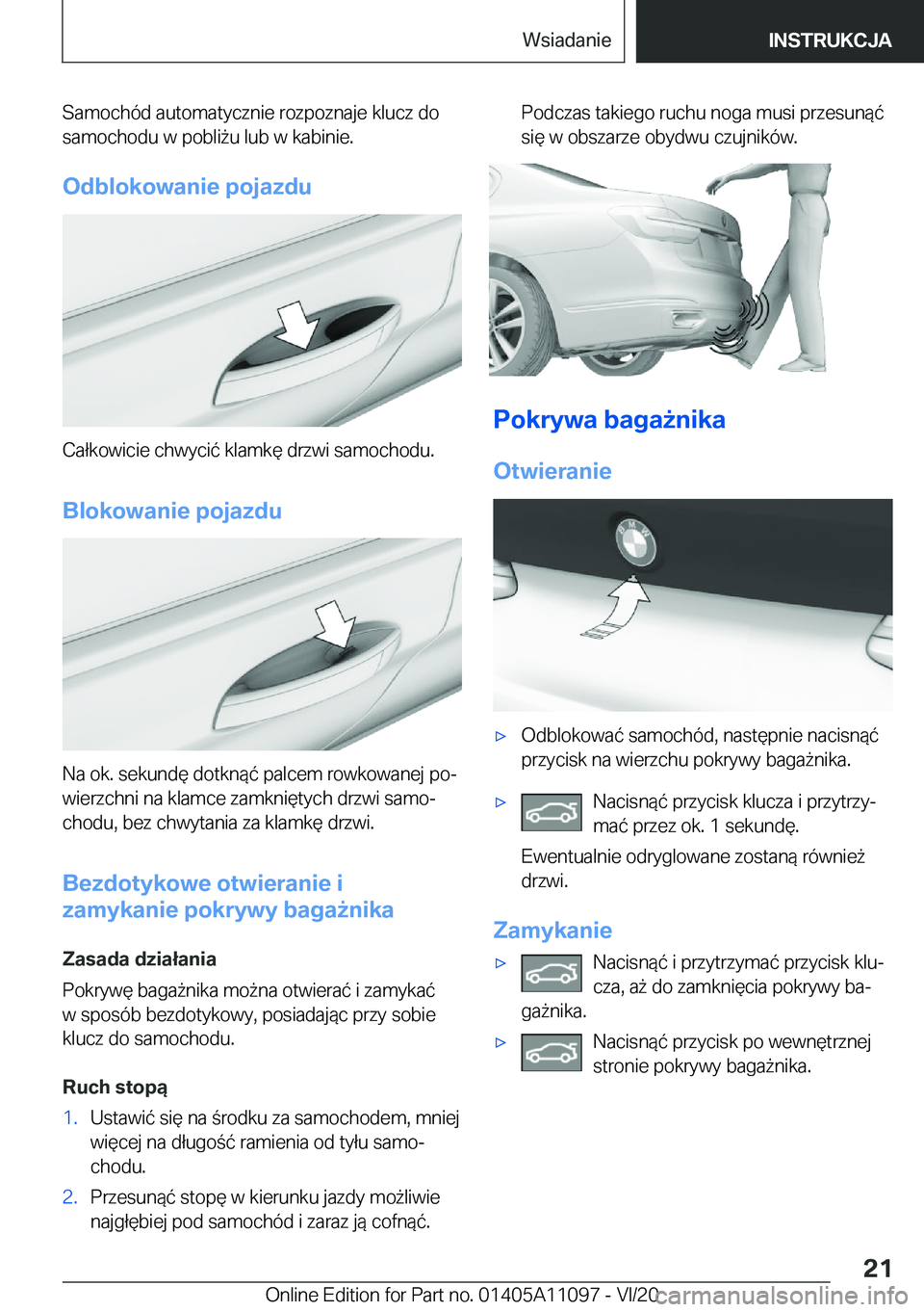 BMW 7 SERIES 2021  Instrukcja obsługi (in Polish) �S�a�m�o�c�h�