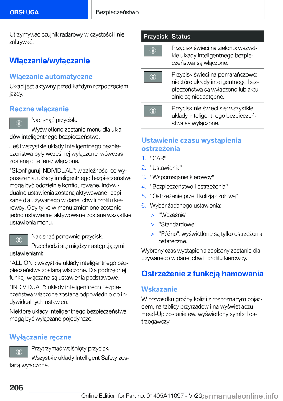 BMW 7 SERIES 2021  Instrukcja obsługi (in Polish) �U�t�r�z�y�m�y�w�a�