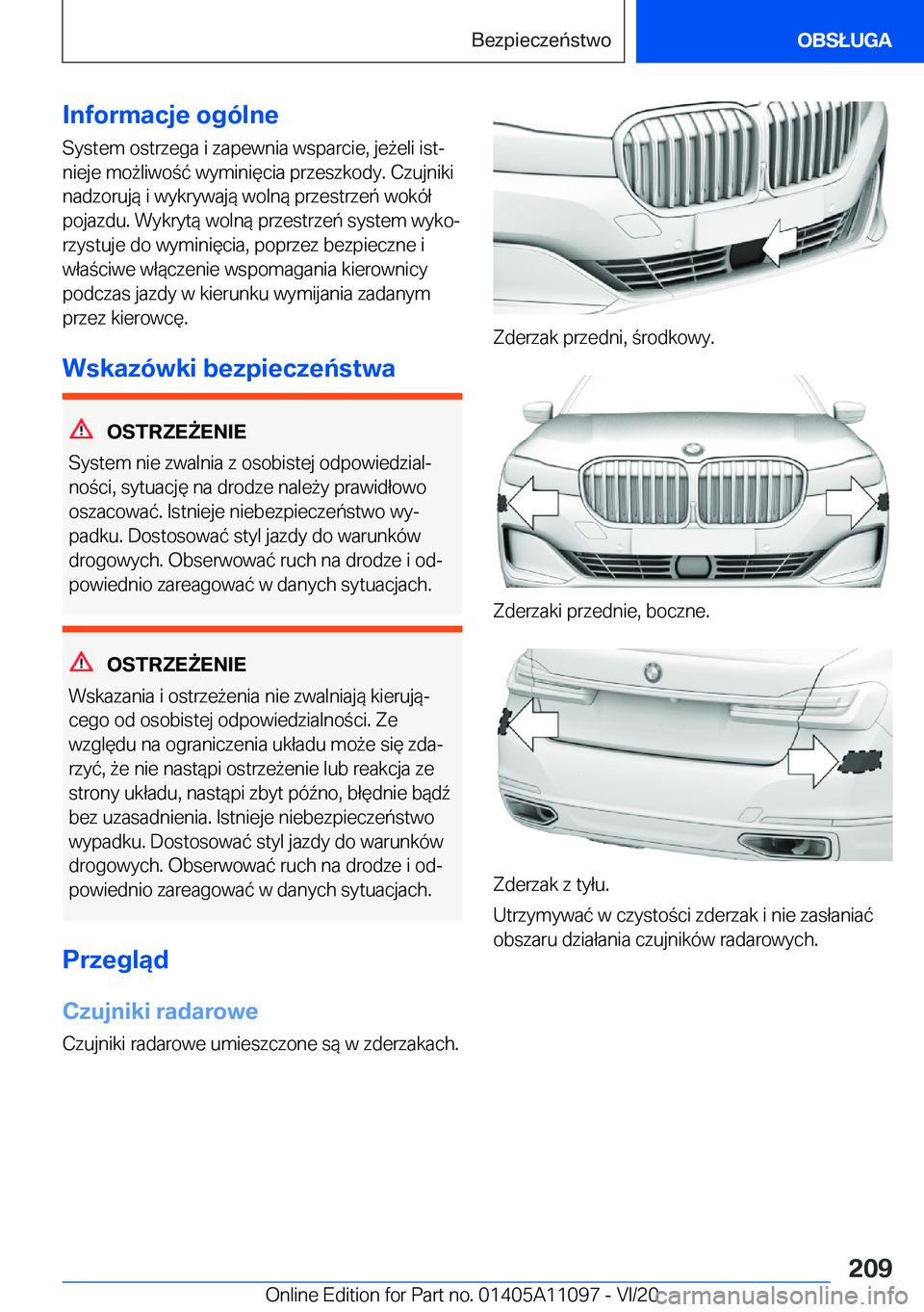 BMW 7 SERIES 2021  Instrukcja obsługi (in Polish) �I�n�f�o�r�m�a�c�j�e��o�g�
