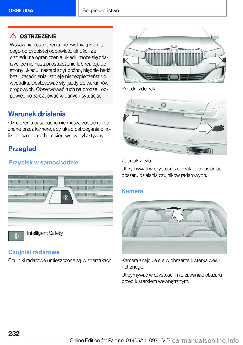 BMW 7 SERIES 2021  Instrukcja obsługi (in Polish) �O�S�T�R�Z�E8�E�N�I�E
�W�s�k�a�z�a�n�i�a��i��o�s�t�r�z�e9�e�n�i�a��n�i�e��z�w�a�l�n�i�a�j�