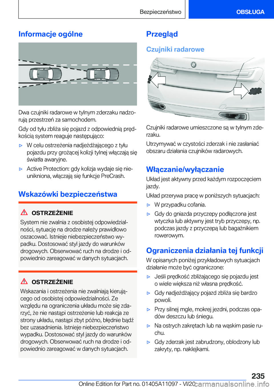BMW 7 SERIES 2021  Instrukcja obsługi (in Polish) �I�n�f�o�r�m�a�c�j�e��o�g�