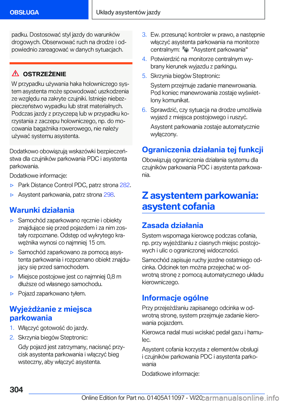 BMW 7 SERIES 2021  Instrukcja obsługi (in Polish) �p�a�d�k�u�.��D�o�s�t�o�s�o�w�a�