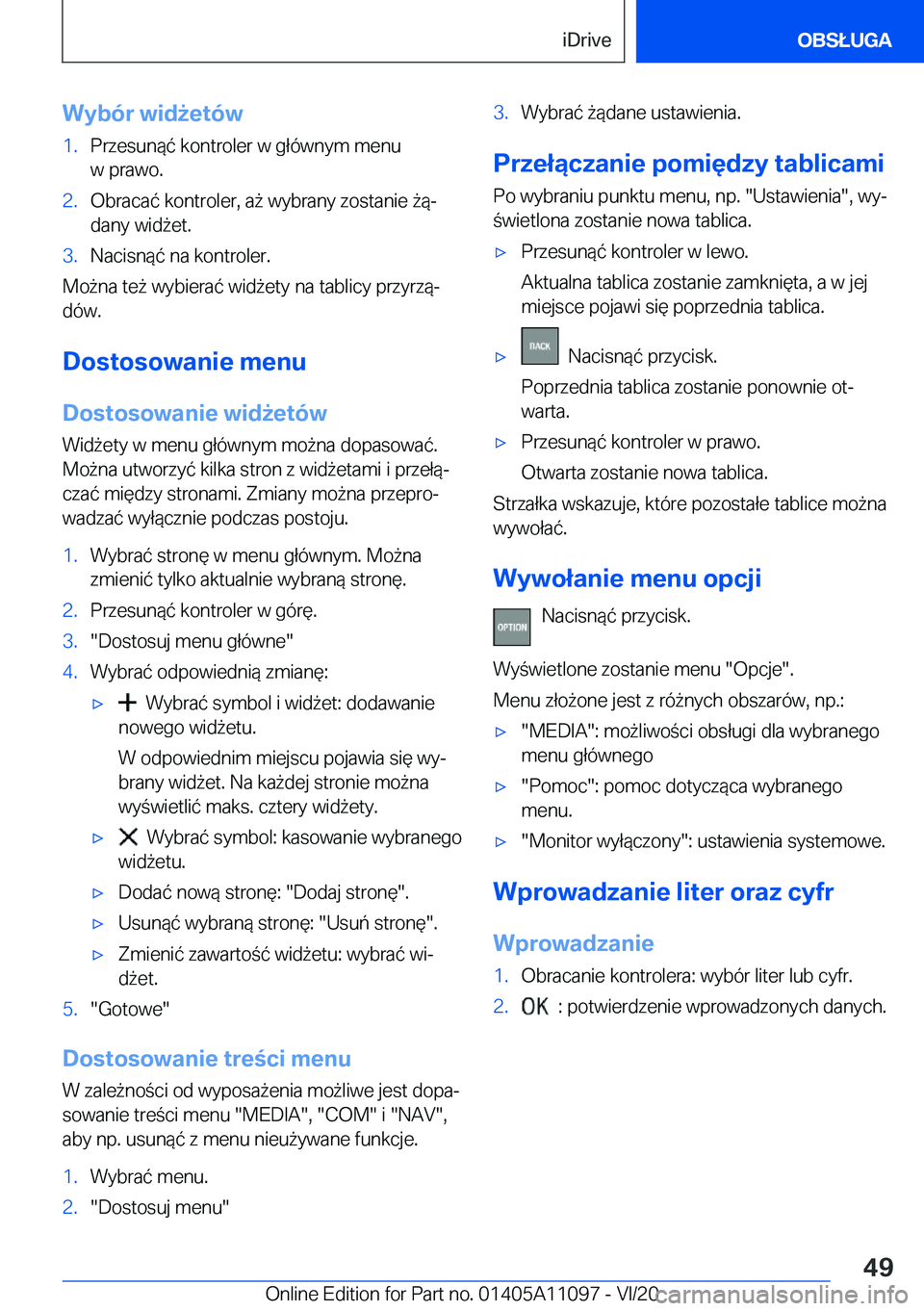 BMW 7 SERIES 2021  Instrukcja obsługi (in Polish) �W�y�b�