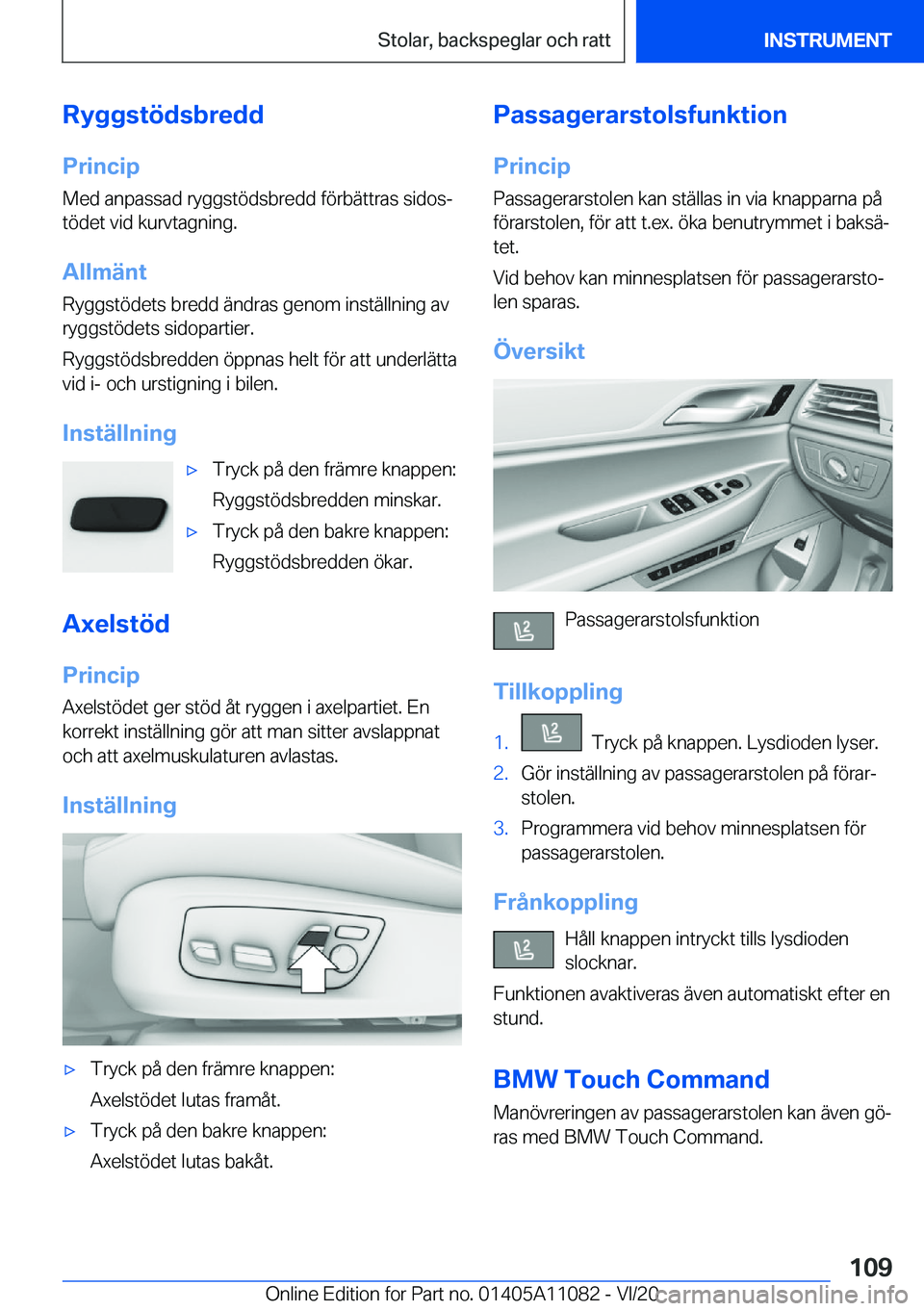 BMW 7 SERIES 2021  InstruktionsbÖcker (in Swedish) �R�y�g�g�s�t�