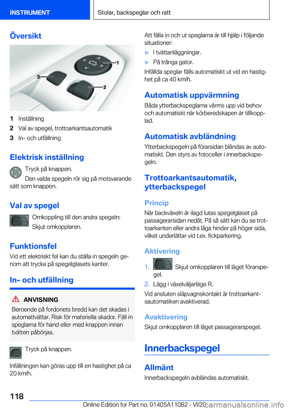 BMW 7 SERIES 2021  InstruktionsbÖcker (in Swedish) �