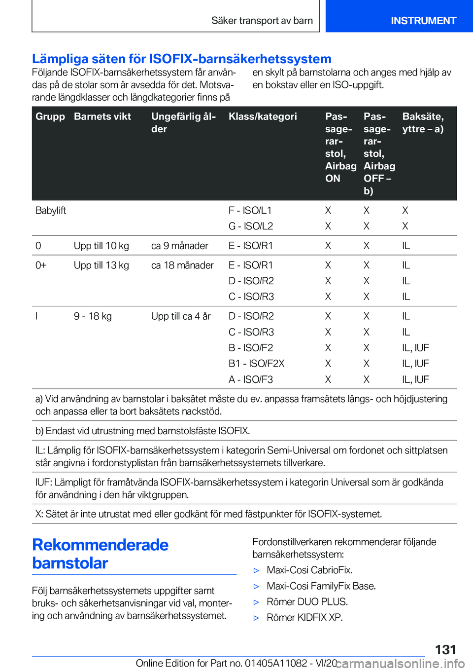 BMW 7 SERIES 2021  InstruktionsbÖcker (in Swedish) �L�ä�m�p�l�i�g�a��s�ä�t�e�n��f�