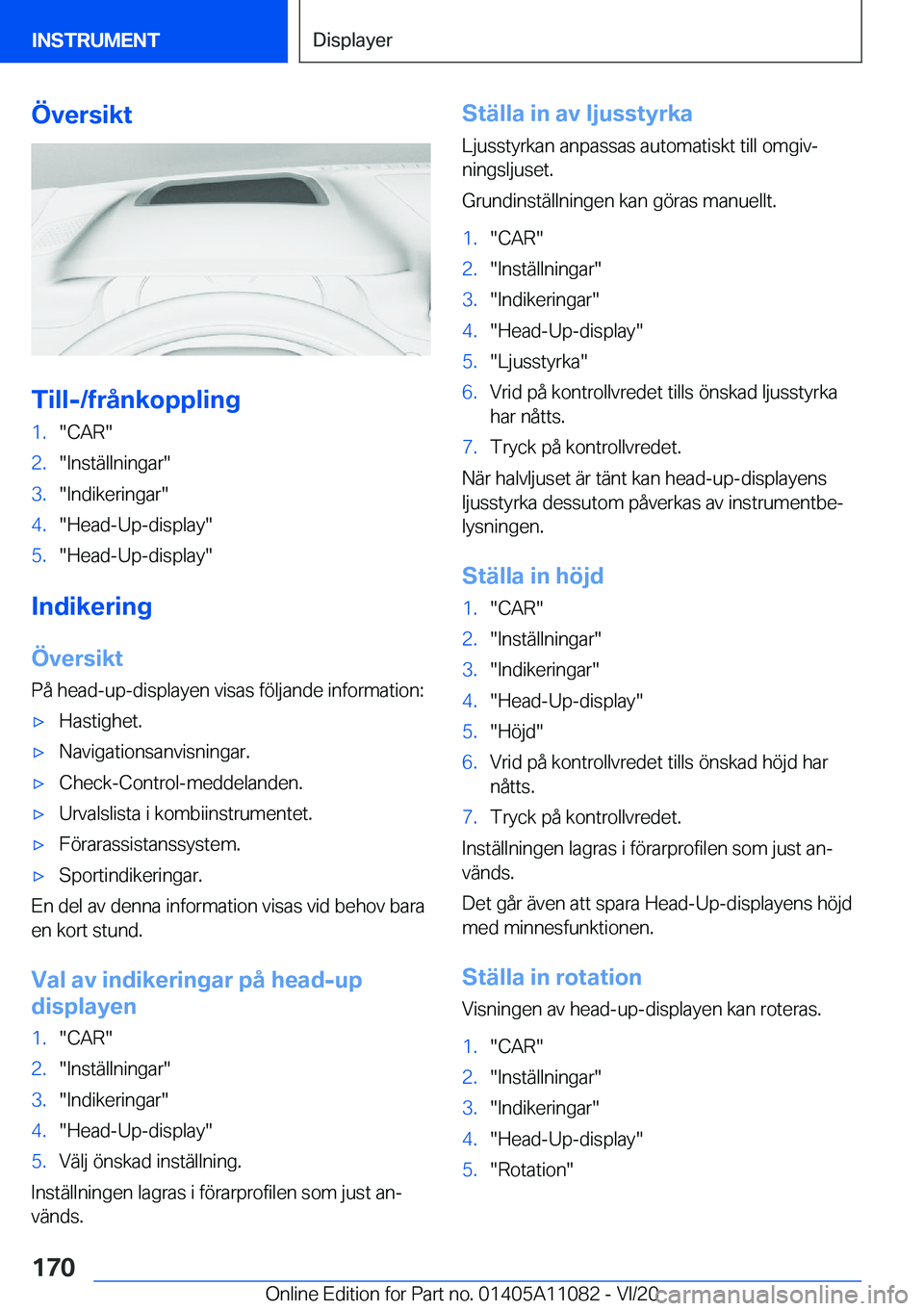 BMW 7 SERIES 2021  InstruktionsbÖcker (in Swedish) �