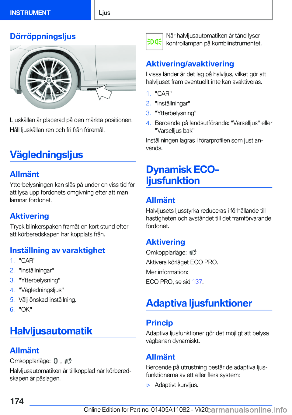 BMW 7 SERIES 2021  InstruktionsbÖcker (in Swedish) �D�