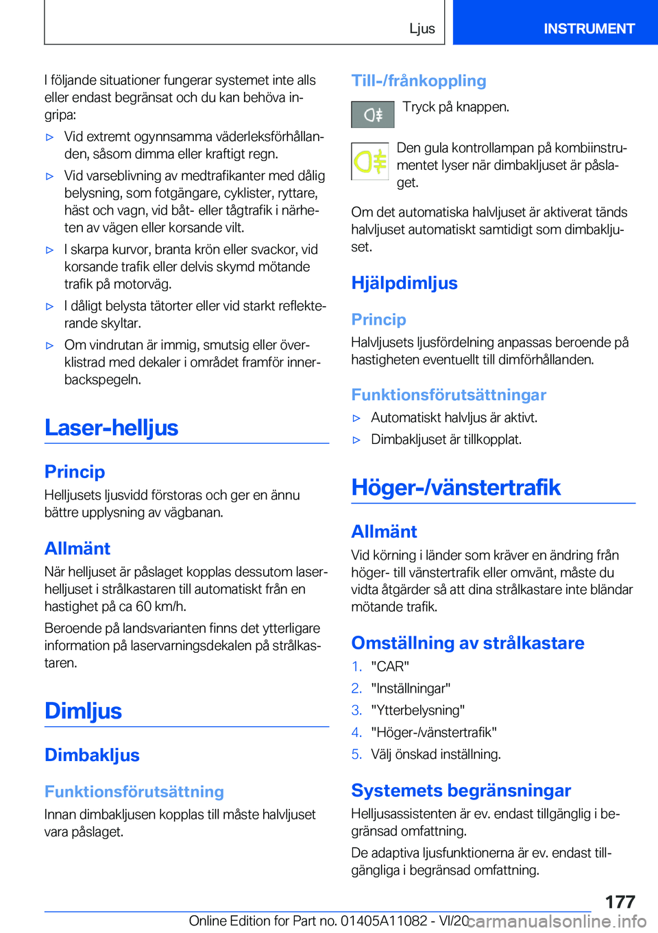 BMW 7 SERIES 2021  InstruktionsbÖcker (in Swedish) �I��f�