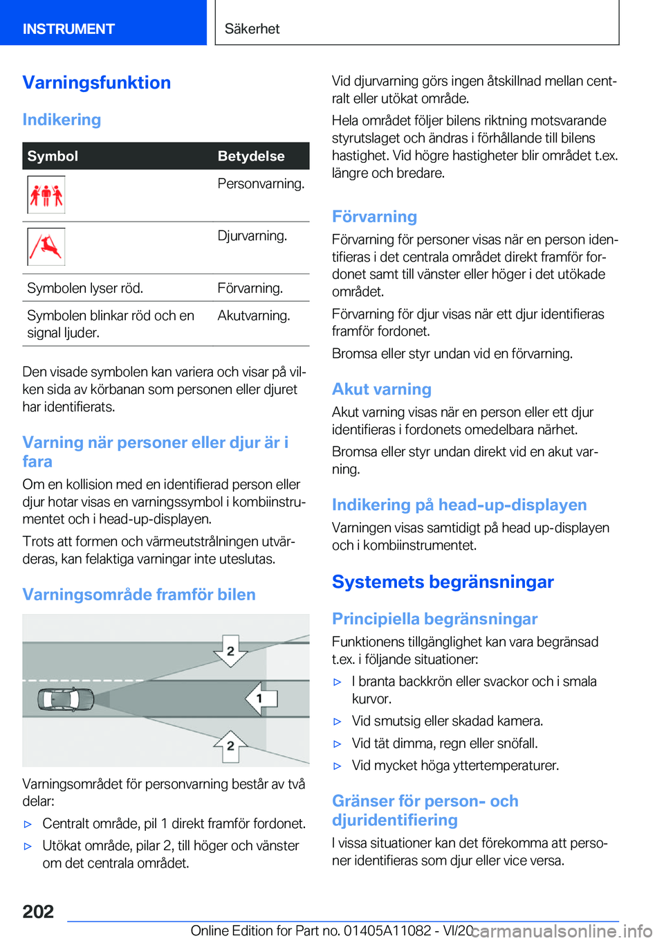 BMW 7 SERIES 2021  InstruktionsbÖcker (in Swedish) �V�a�r�n�i�n�g�s�f�u�n�k�t�i�o�n
�I�n�d�i�k�e�r�i�n�g�S�y�m�b�o�l�B�e�t�y�d�e�l�s�e�P�e�r�s�o�n�v�a�r�n�i�n�g�.�D�j�u�r�v�a�r�n�i�n�g�.�S�y�m�b�o�l�e�n��l�y�s�e�r��r�