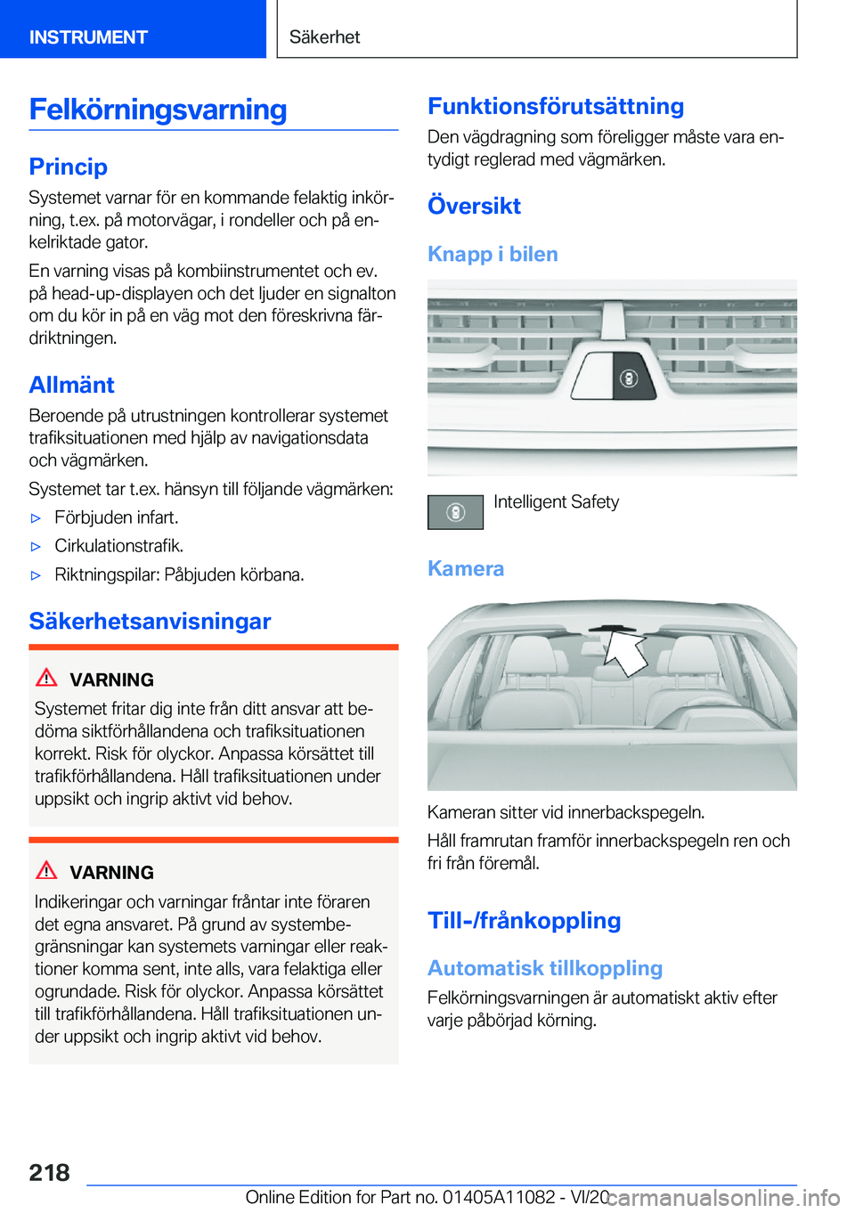 BMW 7 SERIES 2021  InstruktionsbÖcker (in Swedish) �F�e�l�k�